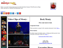 Tablet Screenshot of montysmagic.com